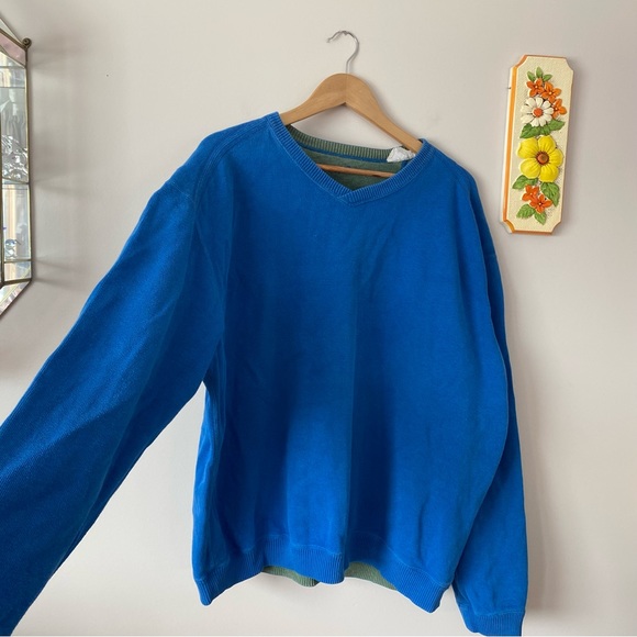 Tommy Bahama Blue and Green Crewneck Sweater - Picture 7 of 9